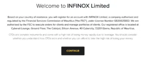 INFINOX Sign up